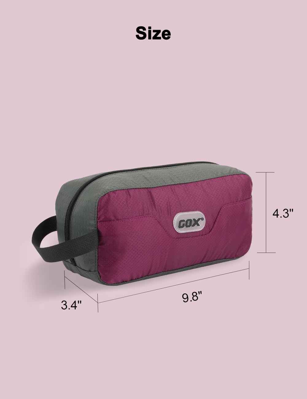 GOX Travel Small Toiletry Bag for Men Nylon Dopp Kit Medicine Bag Travel Organizer Pouch Shave Kits for Teens Toiletry Essentials Bathroom Compact (Black, 7.9 * 3.7 * 2 Inches)