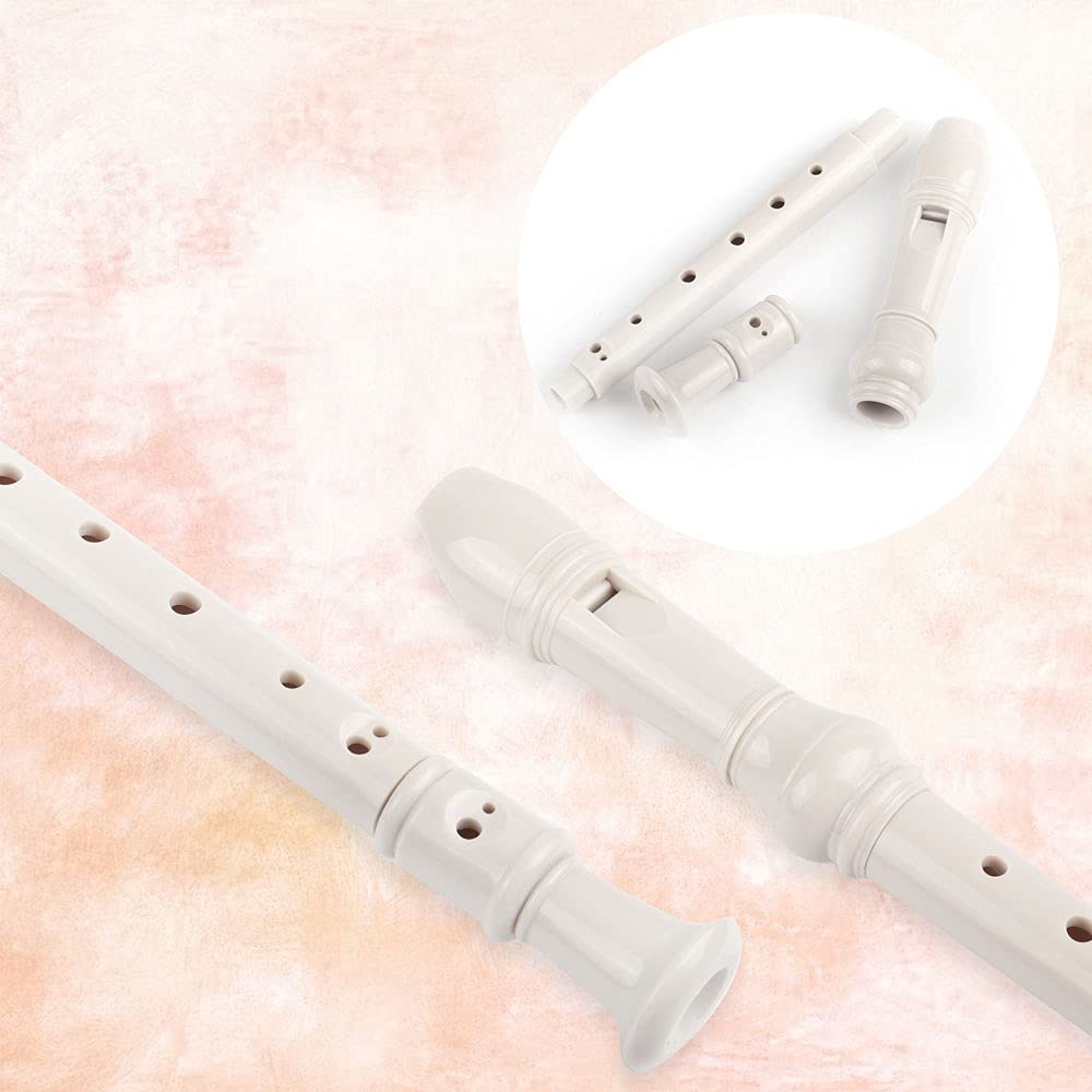 Mr.Power Maple Wooden Soprano Recorder, C Key German Style Fingering 8 Holes 2 Piece School-Approved Musical Instrument Pupil Student Educational (Wood Color)