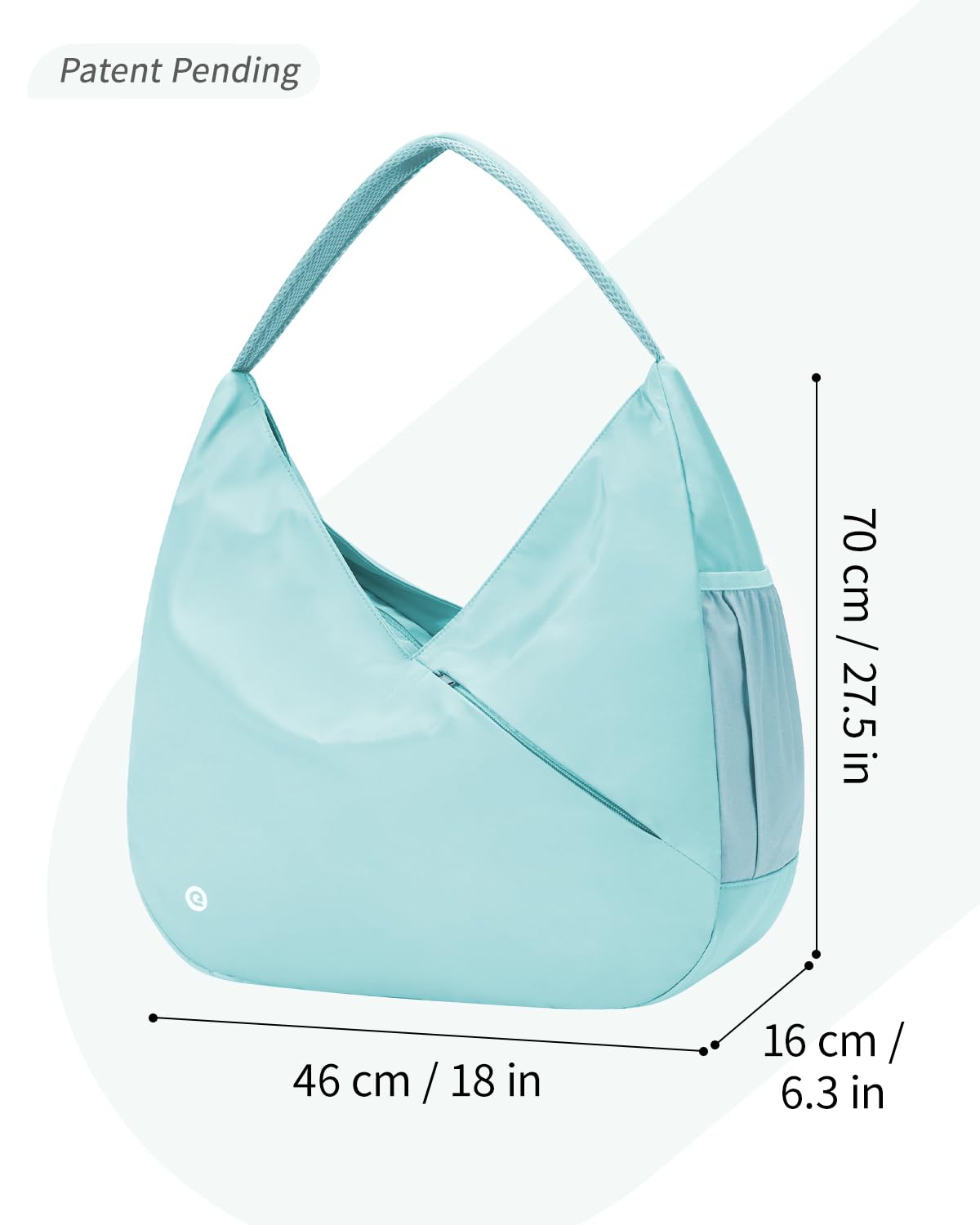 Ceneda Large Gym Bag for Women with Hidden Yoga Mat Holder & Shoe Compartment & Wet Pocket, Sports Duffle Bag for Travel