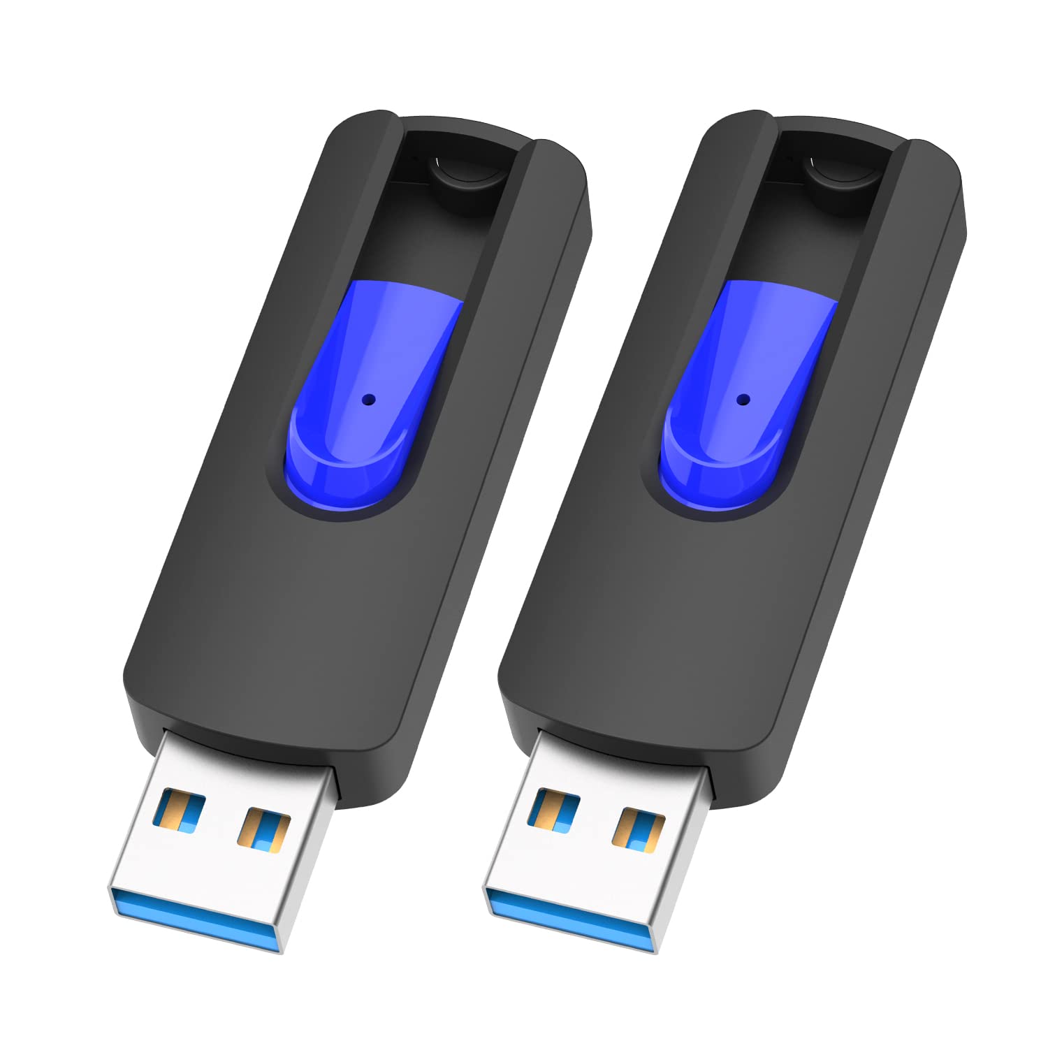 16GB Flash Drive 10 Pack, JUANWE USB 3.0 Flash Drives, Bulk Flash Drive 16 GB Thumb Drive Mutipacks, USB Drive 3.0 Retractable Memoria USB Jump Drive for Data Storage & Backup, Blue