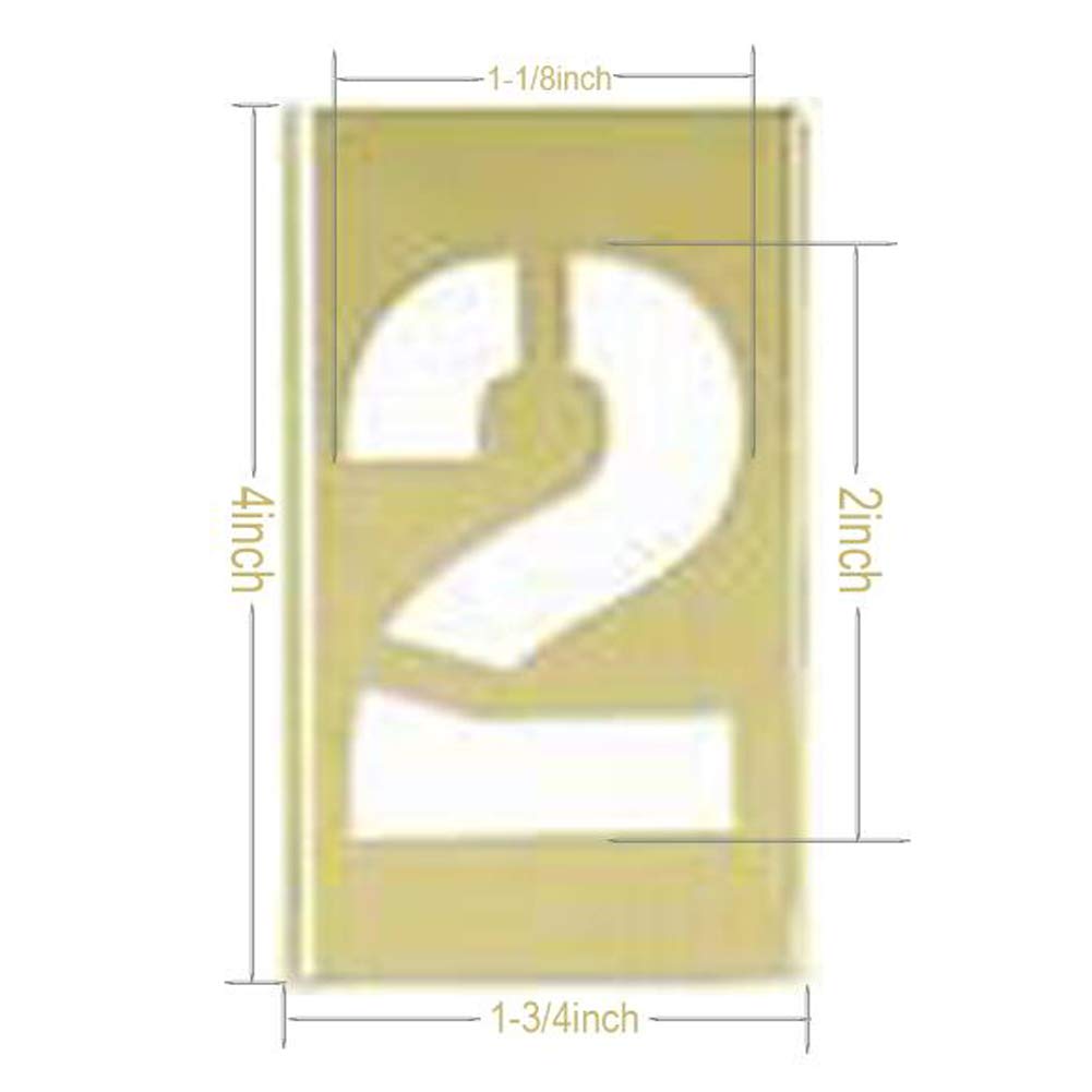 Deezio 1 Inch Brass Stencil Kit, Numbers and Punctuations Number Stencil - 15 Piece Set