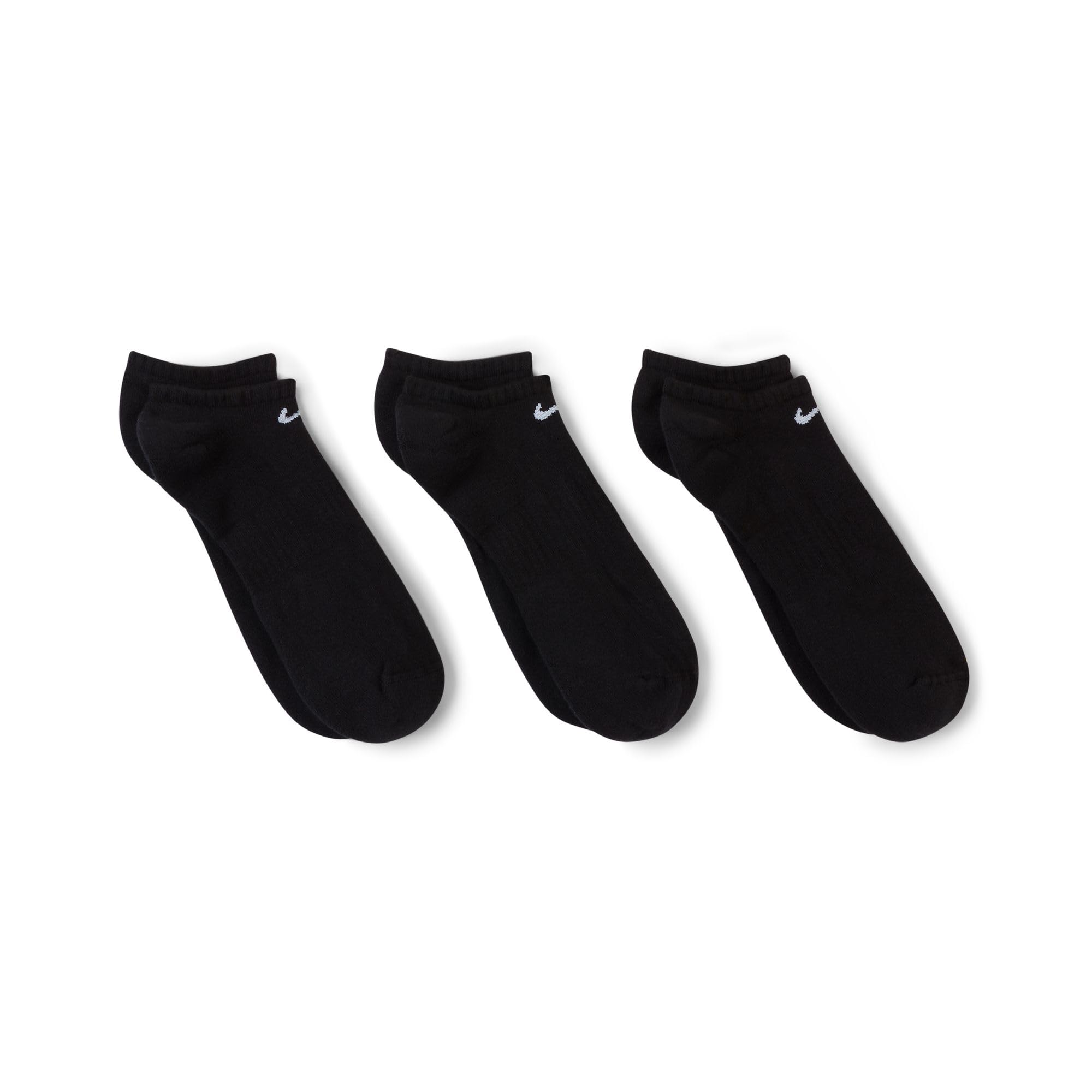Nike Unisex Adult Everyday Cushioned Training No-Show Socks (3-Pack) | Mens and Womens