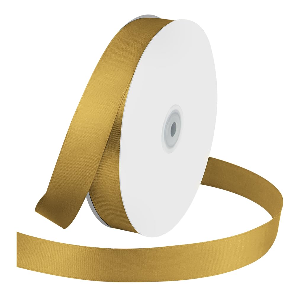 1" Wide x 100 Yards Single Face Polyester Satin Ribbon, Satin Ribbon for Crafts, Gift, Hair Bows, Wedding Party Decoration, Bow Making & Other Projects (Apple Green)