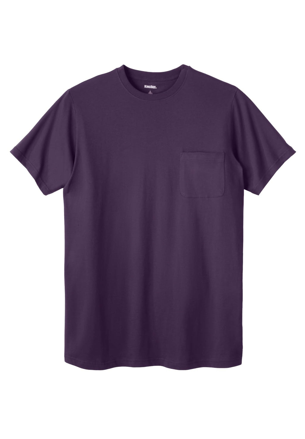 KingSize Men's Big & Tall Shrink-Less Lightweight Pocket Crewneck T-Shirt