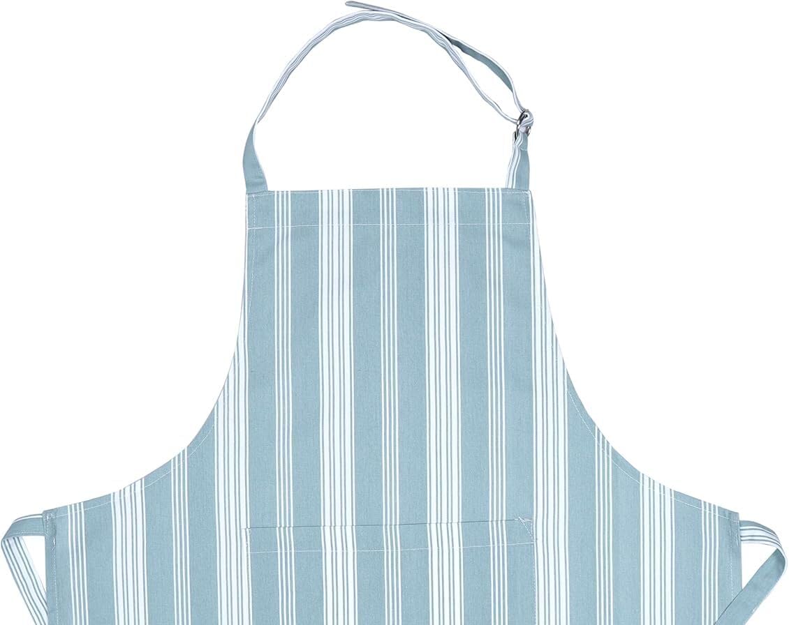 AMOUR INFINI Cotton Aprons for Women with Pocket, Adjustable Strap & Waist Ties - Washable Aprons for Baking, Cooking, Gardening (27.5 x 33 Inches - Blooming Floral)