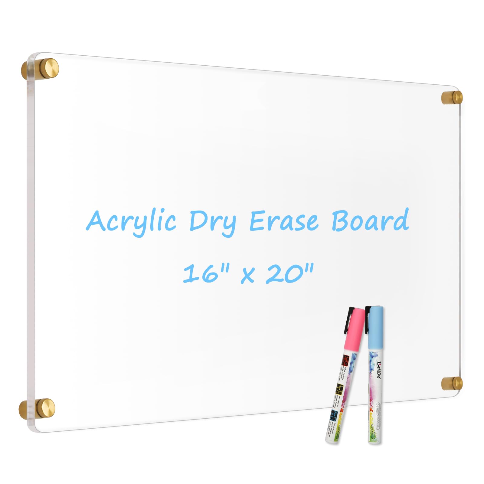 Acrylic Calendar for Wall Whiteboard, 12" x 12" Weekly Clear Dry Erase Board, Small Planning Board White Board for Wall, Home, Office, School