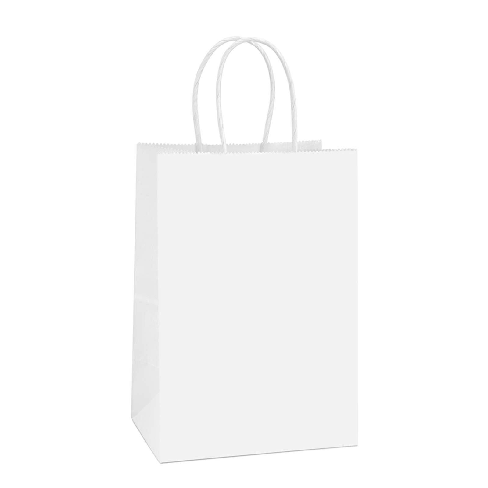 BagDream Gift Bags 100Pcs 5.25x3x8 Small Kraft Paper Gift Bags with Handles Bulk, Black Paper Sacks for Small Business, Retail, Merchandise, Grocery, Wedding Birthday Party favor