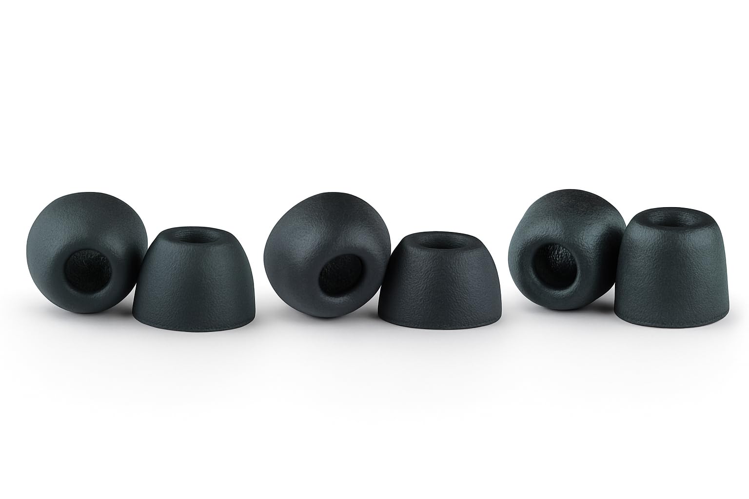 Comply 500 Core Series | Memory Foam Replacement IEM Ear Tips for KZ, Moondrop, FiiO Sennheiser & More | Superior Noise Isolation, Ultimate Comfort, Secure Fit | Round, Black (S/M/L) (3 Pairs)