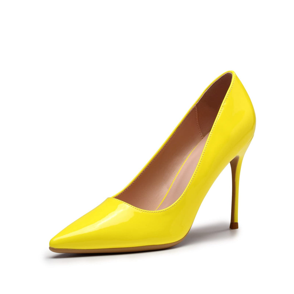 Elisabet Tang High Heels, Womens Pointed Toe Slip on Stilettos Party Wedding Pumps Basic Shoes