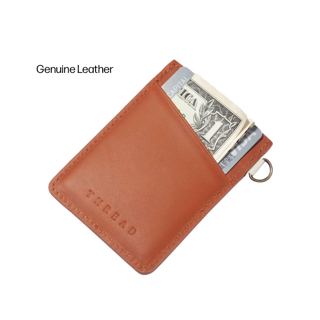 Thread Wallets Ultra Slim Minimalist Leather Card Holder Wallet (Benny)