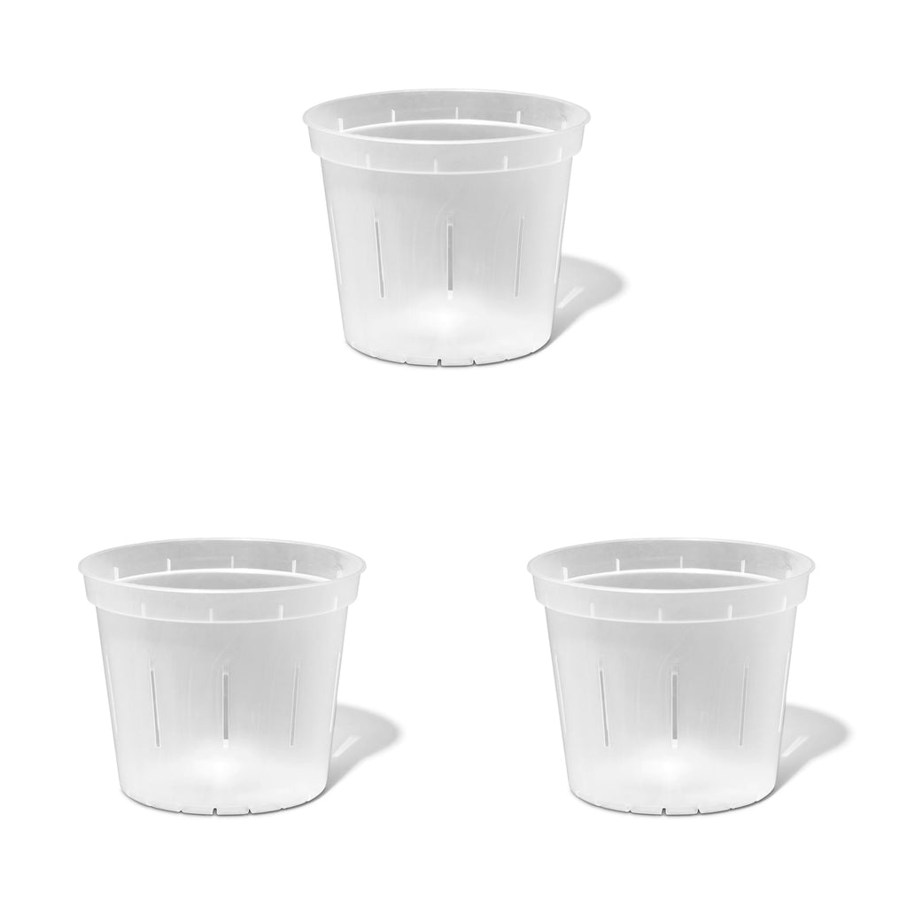 rePotme 3 inch Orchid Pot 3 Pack - Slotted Orchid Pots with Holes for Repotting (Blue Sapphire)
