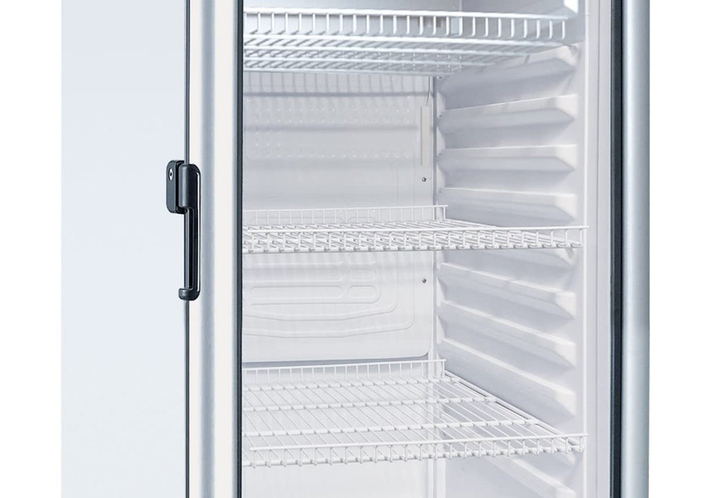 PremiumLevella PRF37DX Glass Door Display Refrigerator 3.1 cu ft Commercial Beverage Cooler Merchandiser - Black