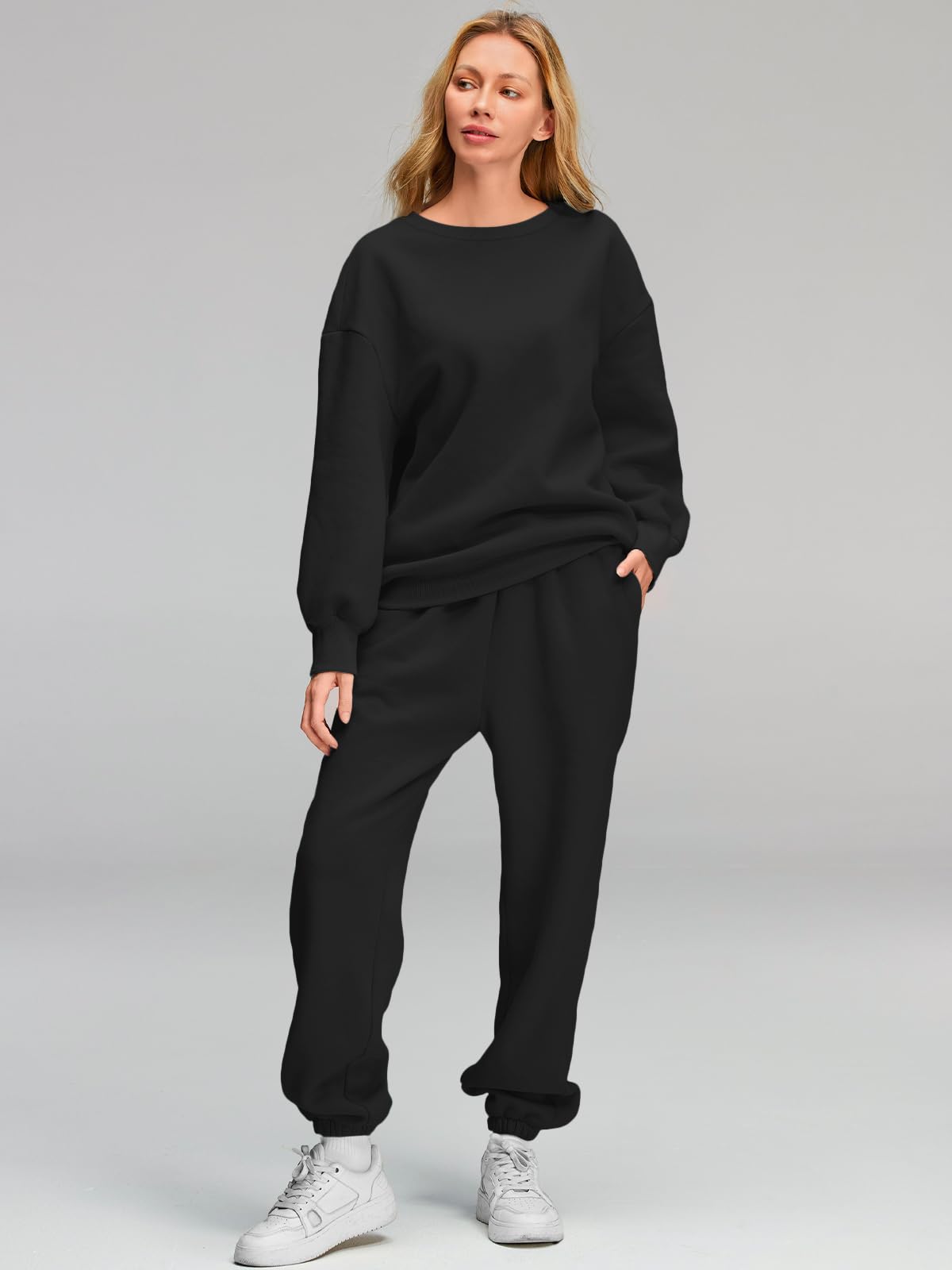 AUTOMET Womens 2 Piece Outfits Sweatsuit Lounge Sets Matching Sweat Set Pockets