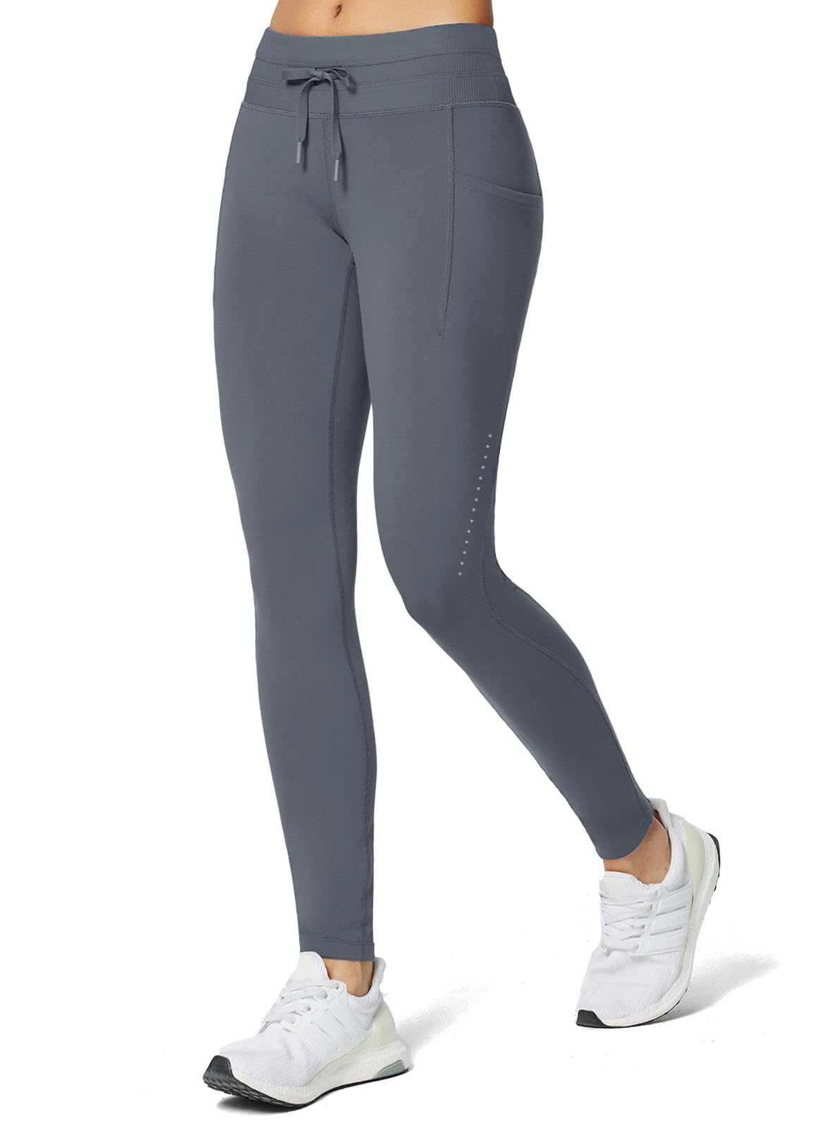 baleaf Women's Fleece Lined Leggings Water Resistant High Waisted Thermal Warm Winter Tights Ski Hiking Pants with Pockets