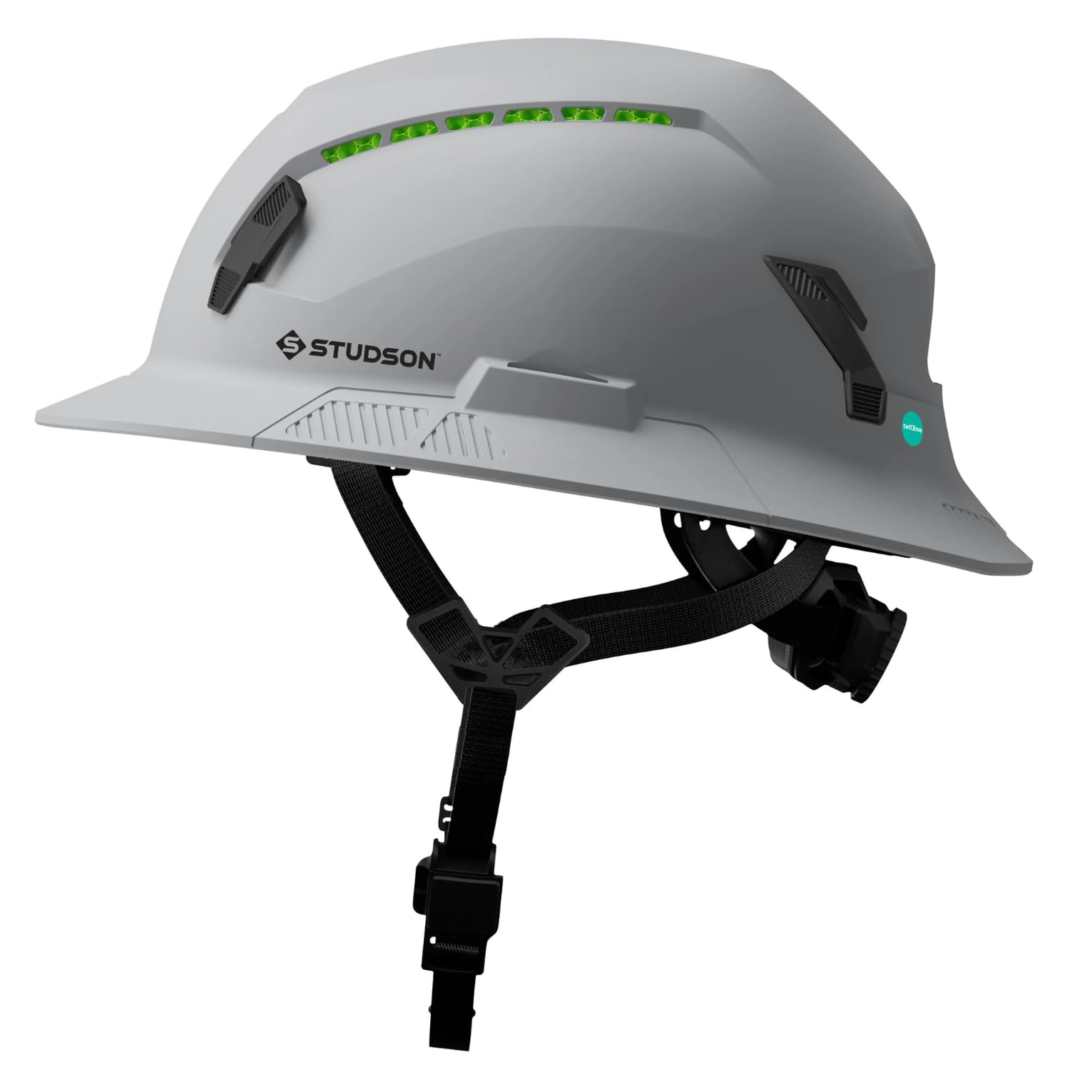 STUDSON SHK-1 Full Brim Safety Helmet: ANSI/ISEA Z89.1 Type II Compliant (R 2019), Lightweight & Breathable, NFC Emergency Contact Chip, One Size, Class C & E Protection