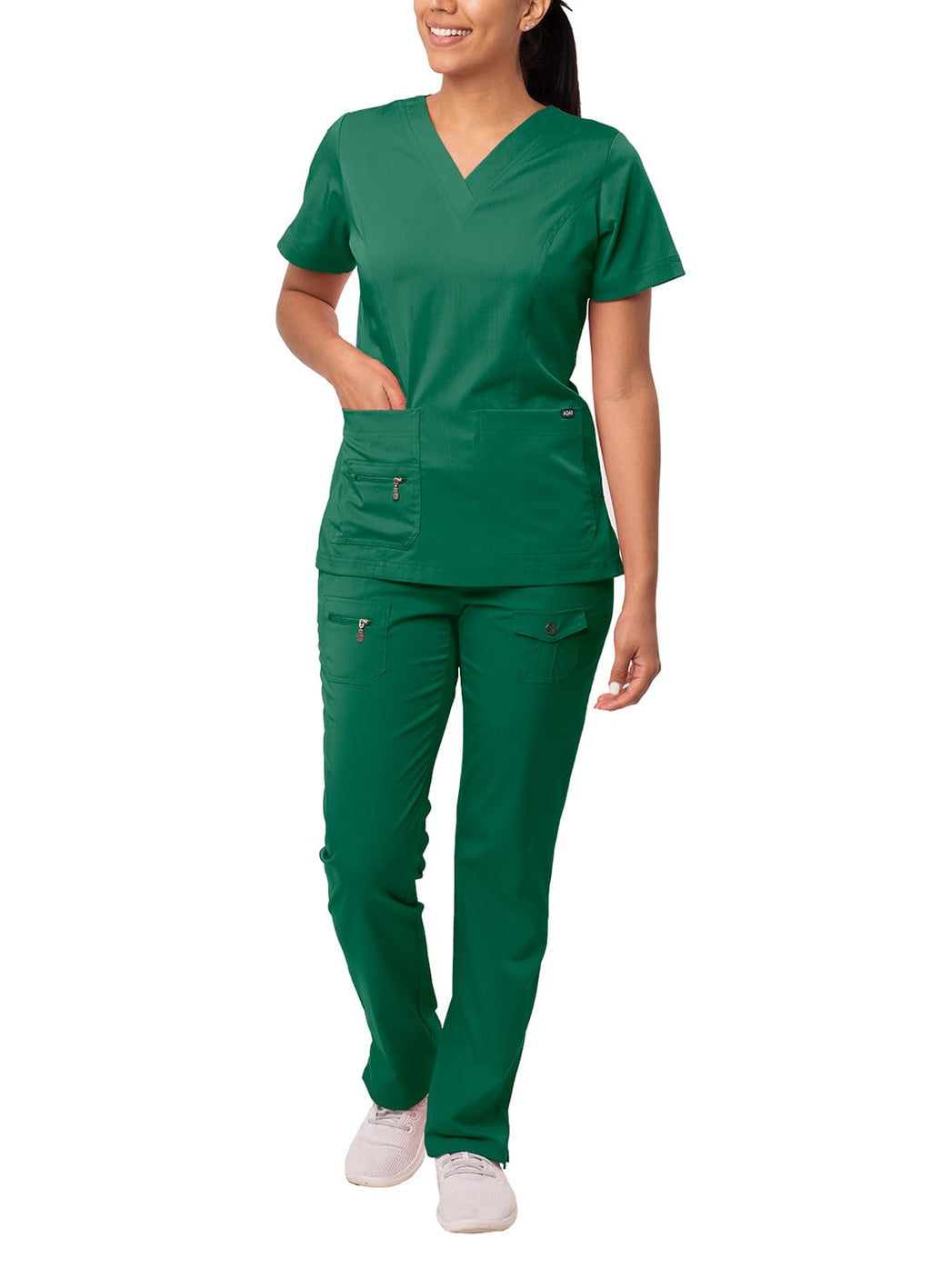 Adar Pro Breakthrough Plus Scrub Set for Women - Enhanced V-Neck Top & Multi Pocket Pants