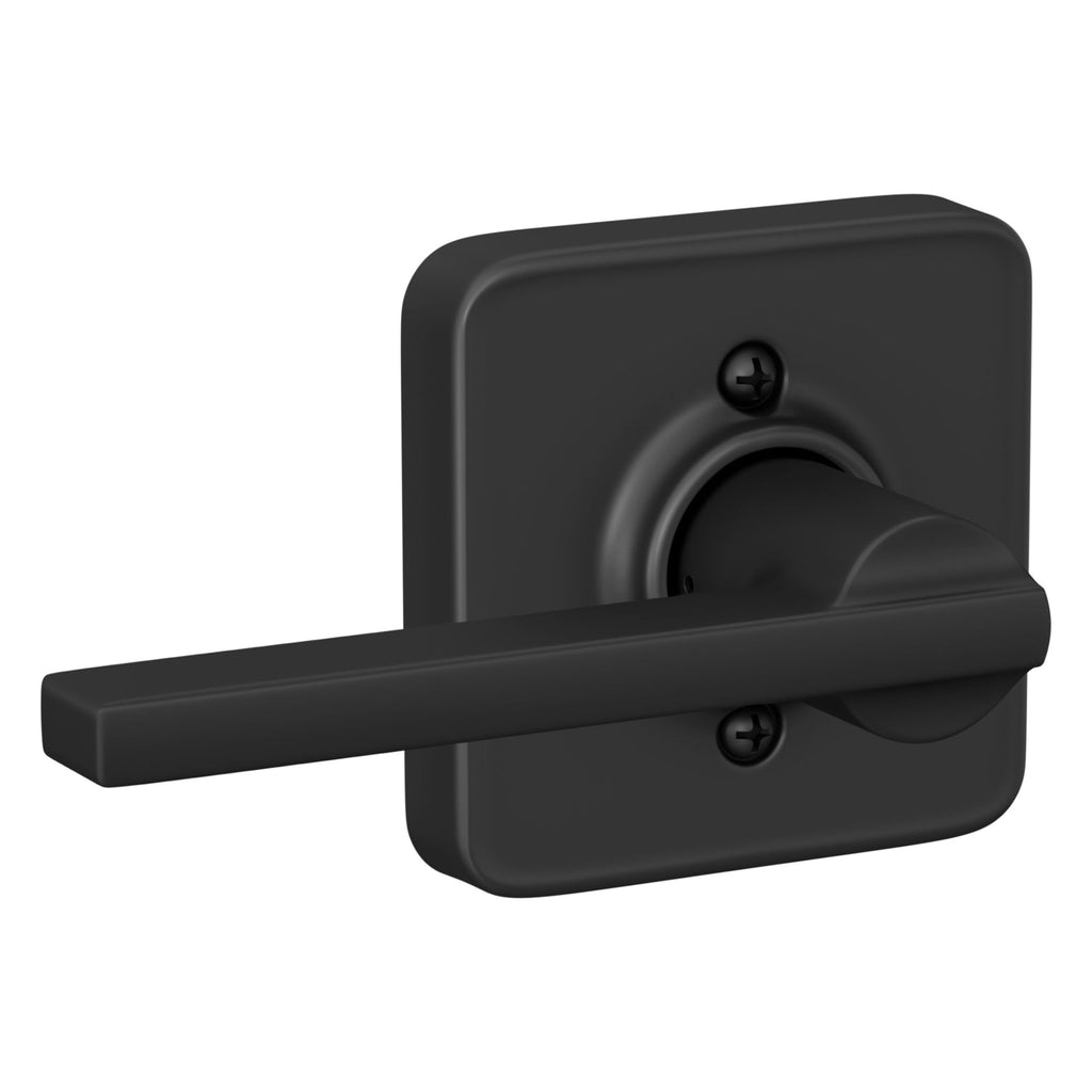 Schlage F10 LAT 716 Latitude Door Lever, Hall & Closet Passage Lock, Aged Bronze