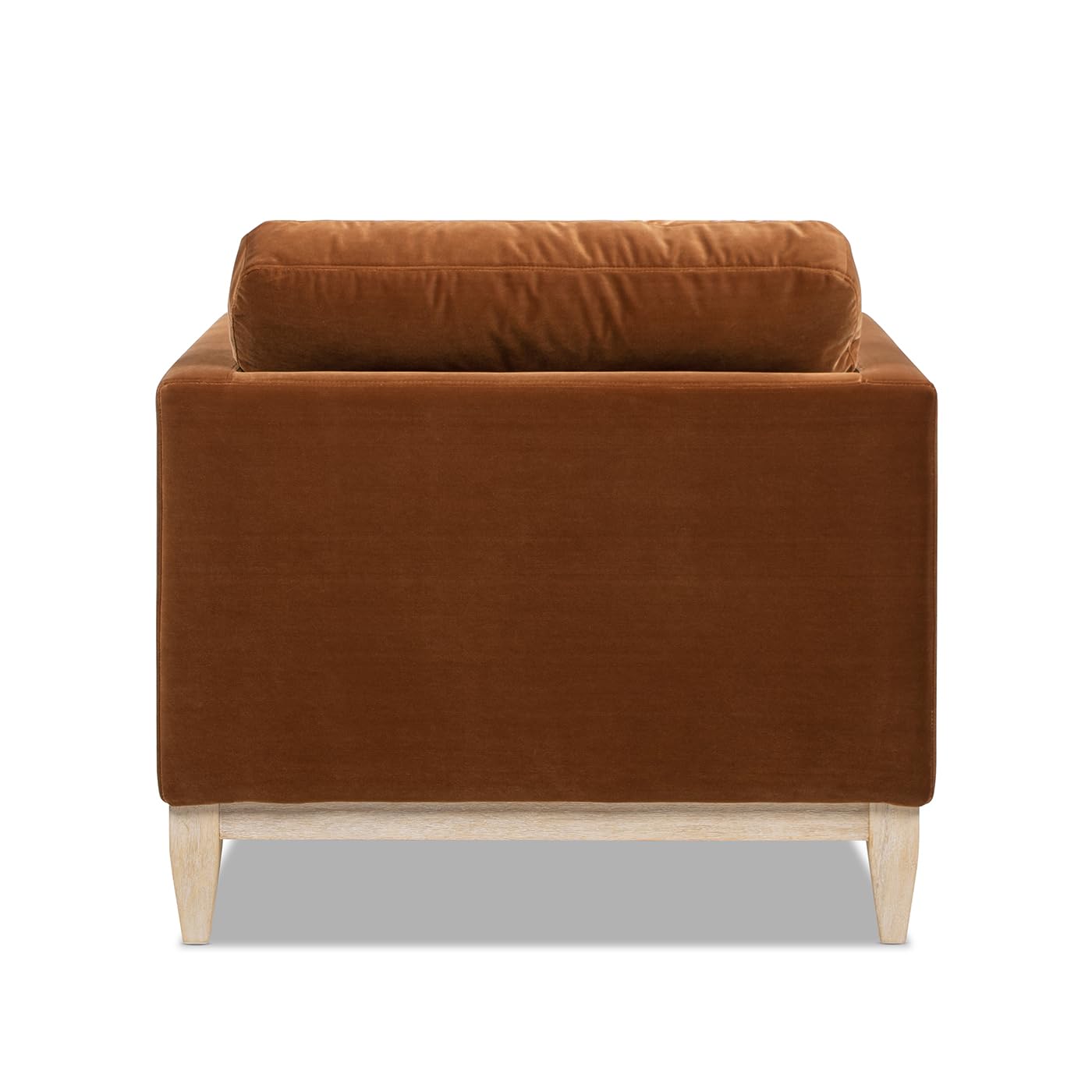 Jennifer Taylor Home Knox 84" Modern Farmhouse Performance Velvet Fabric Living Room Sofa Couch in Burnt Orange