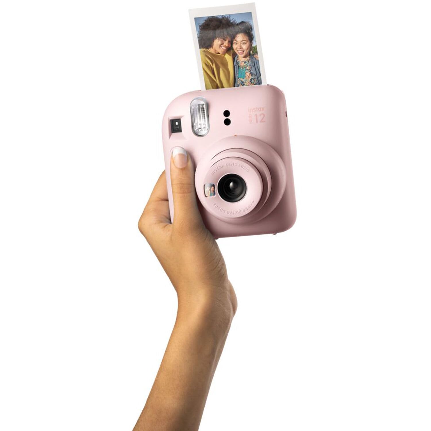 Fujifilm Instax Mini 12 Instant Camera + MiniMate Accessory Bundle & Compatible Custom Case + Fuji Instax Film Value Pack (50 Sheets) Flamingo Designer Photo Album (Mint Green)