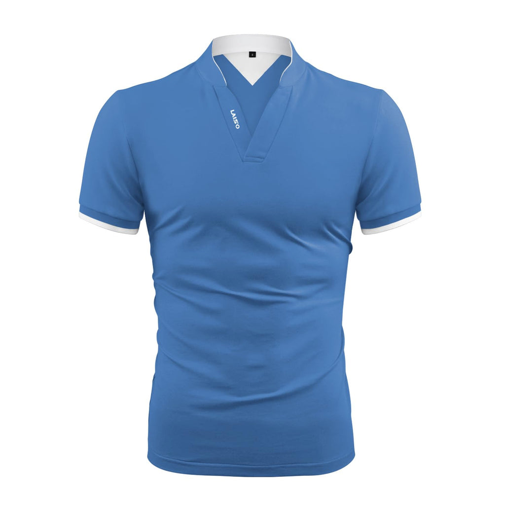 LOGEEYAR Mens Fashion Polo Henley Shirts Short/Long Sleeve Casual T-Shirts Slim Fit Cotton Polo Shirts for Men