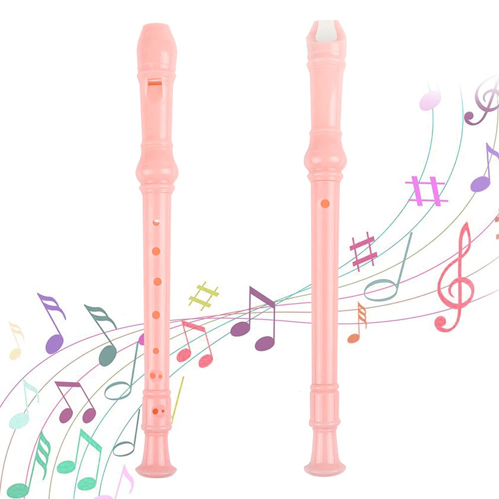 Mr.Power Maple Wooden Soprano Recorder, C Key German Style Fingering 8 Holes 2 Piece School-Approved Musical Instrument Pupil Student Educational (Wood Color)