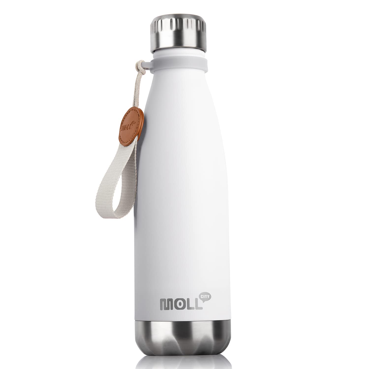 9 oz Water Bottle for Kids-Small Stainless Steel Water Bottle for School Vacuum Insulated Metal Leak Proof Cola Shape Water Flask for Boys Girls(Baby Blue)