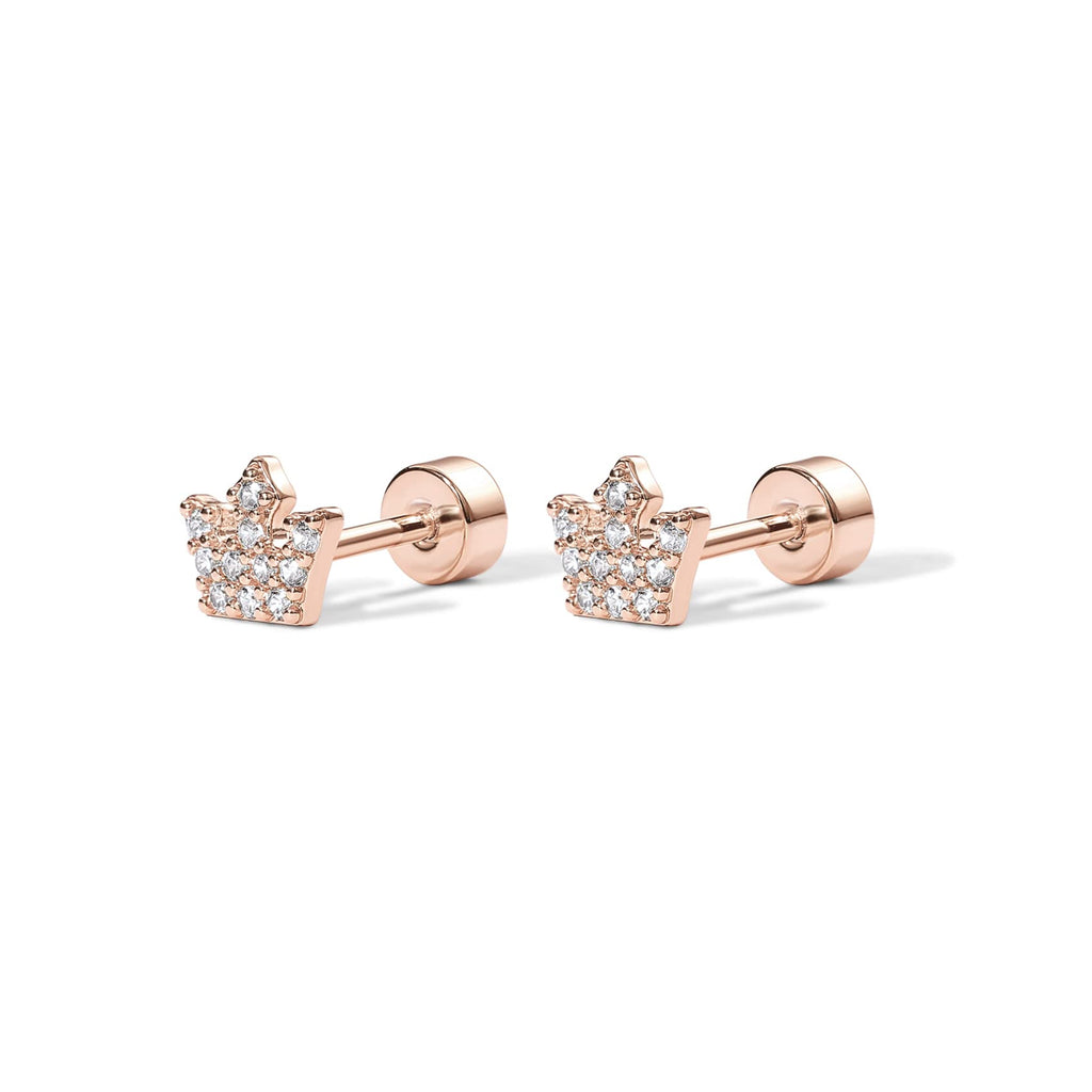 PAVOI 14K Gold Plated Flat Back Earrings | Solid 925 Sterling Silver Posts | Helix Cartilage Earrings for Women | Cubic Zirconia Stud Earrings | Trending Fashion Jewelry