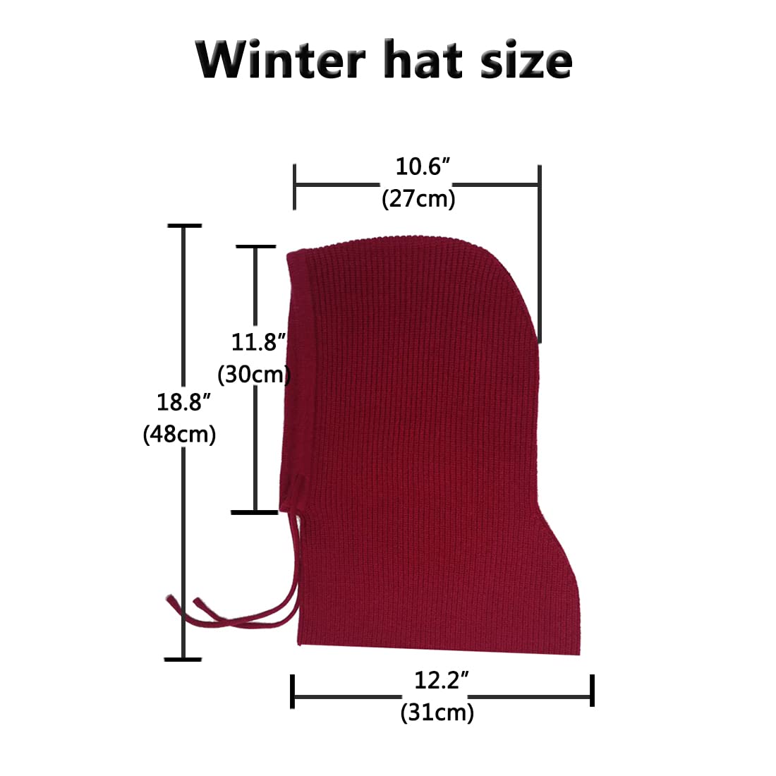 Facecozy Winter Hats for Women, Hooded Scarf Hat for Women Balaclava Knit Beanie Skull Cap Beanie Hat Men Neck Gaiters