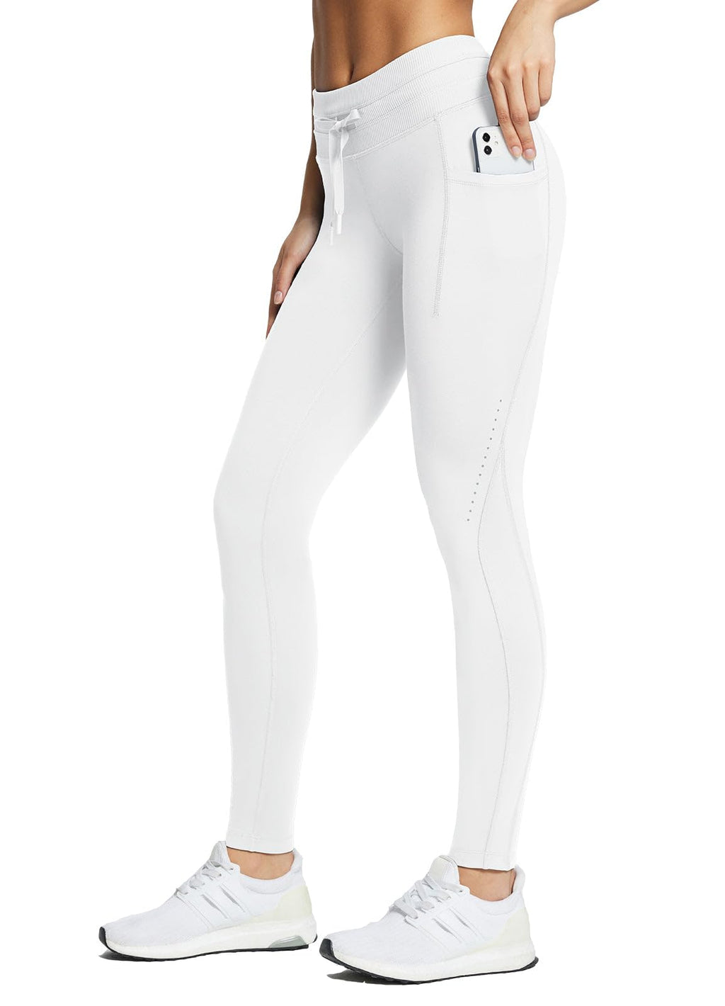 baleaf Women's Fleece Lined Leggings Water Resistant High Waisted Thermal Warm Winter Tights Ski Hiking Pants with Pockets