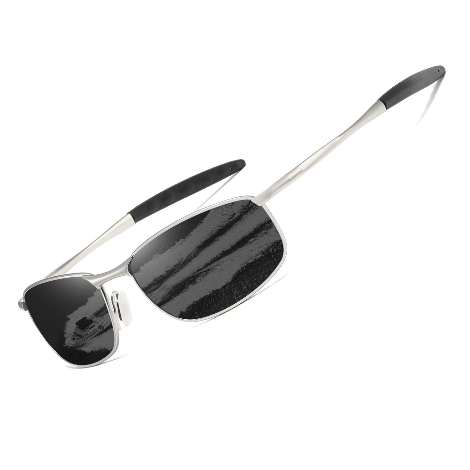 AEVOGUE Polarized Sunglasses For Men Rectangle Metal Frame Retro Sun Glasses AE0395