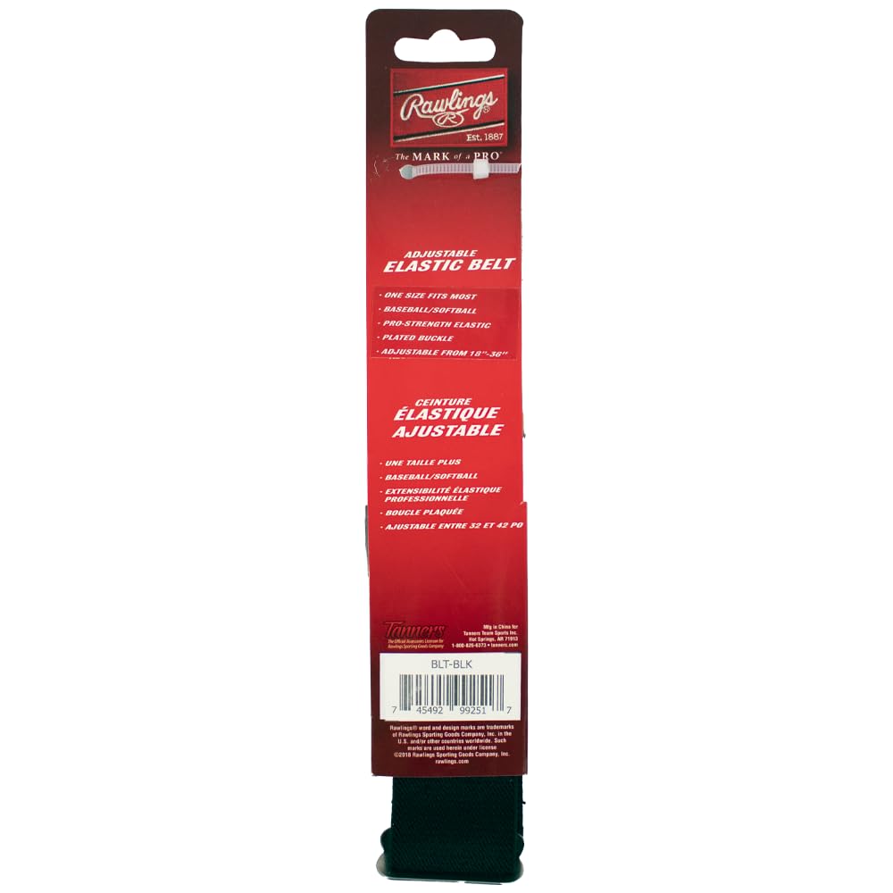Rawlings | Elastic Game Day Belt | Baseball/Softball | Adult/Youth | Multiple Colors