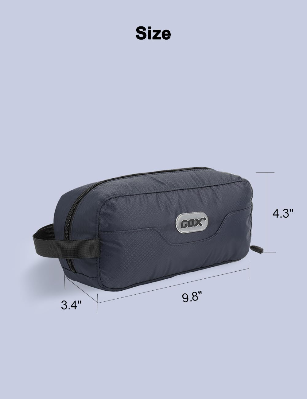 GOX Travel Small Toiletry Bag for Men Nylon Dopp Kit Medicine Bag Travel Organizer Pouch Shave Kits for Teens Toiletry Essentials Bathroom Compact (Black, 7.9 * 3.7 * 2 Inches)