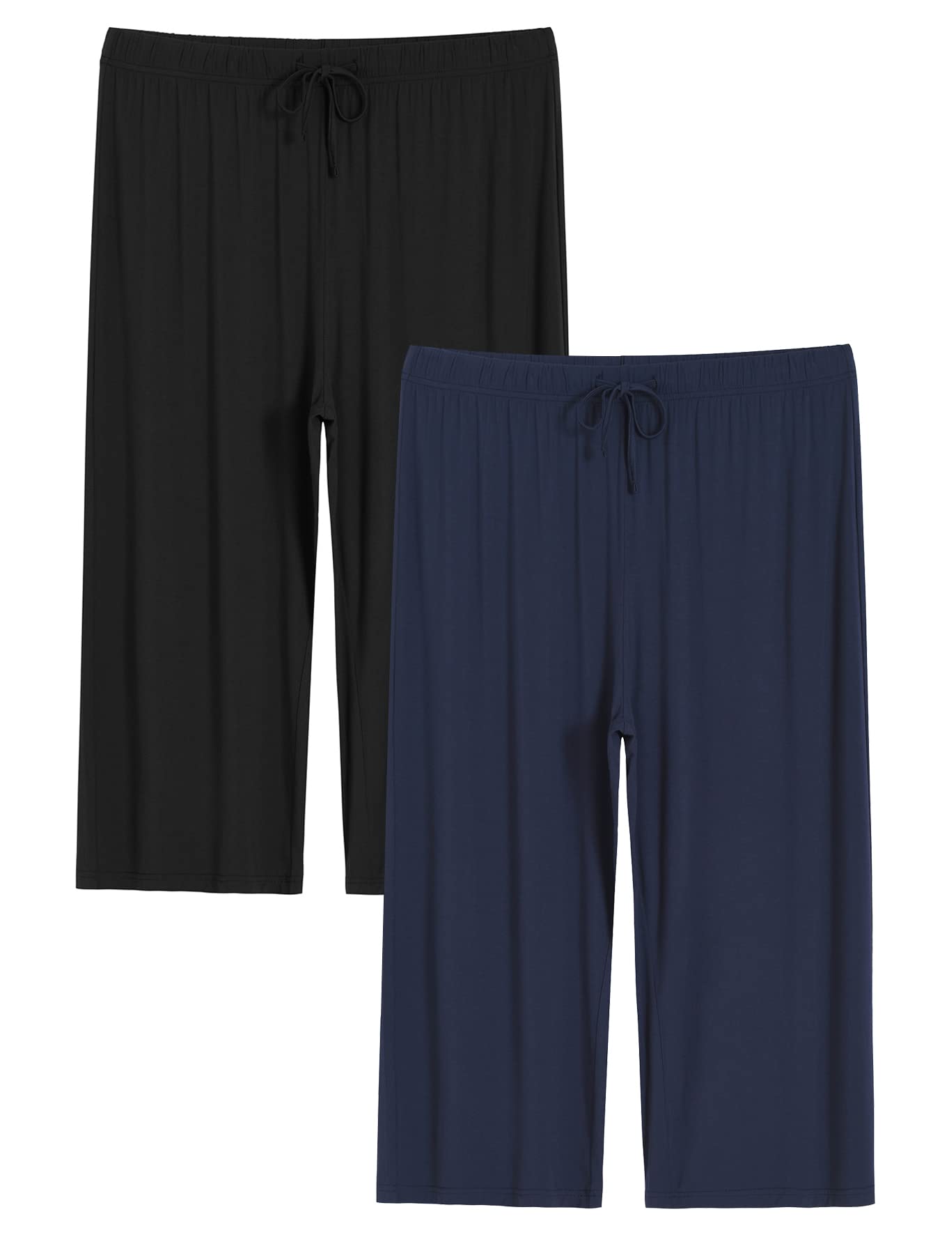 Latuza Women's Plus Size Capri Pajama Pants Wide Leg