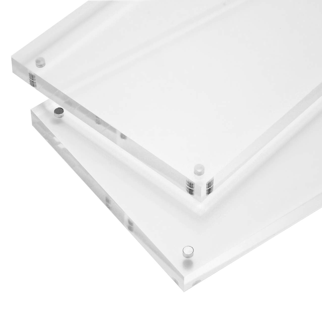 Americanflat 3.5x5 Acrylic Picture Frame - Double Sided Frames with Magnetic Corners - Transparent Acrylic Frames for Desk or Tabletop Display - 3.5x5 Picture Frame with Microfiber Cloth Included