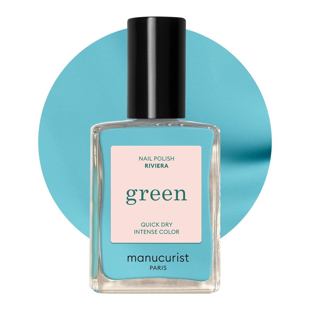 Manucurist Green Quick Dry Nail Polish Aubergine - Dark Purple Nail Polish - 9-Free, Plant-Based and Vegan - Non Toxic - Natural Classic - Nails Care - Manicure - Made in France - 0.5 fl oz