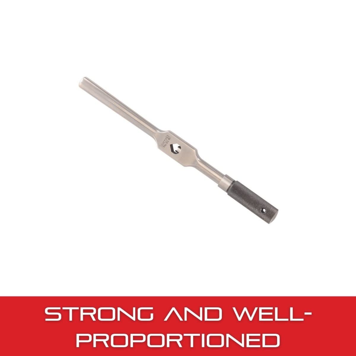 Starrett Tap Wrench for No. 0-14 Taps - Firm Grip on Round/Square Shanks, Heat-Treated Surface, 1/4" Square, 3-5/8" Body Length - 174