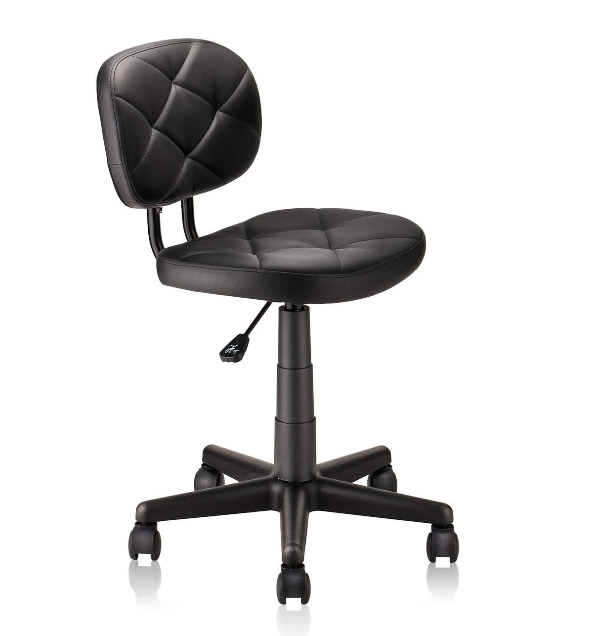 KLASIKA Leather Rolling Swivel Salon Stool Chair with Back Support Adjustable Hydraulic Seat Height 22 in for Office Massage Facial Spa Medical Drafting Tattoo Beauty Barber