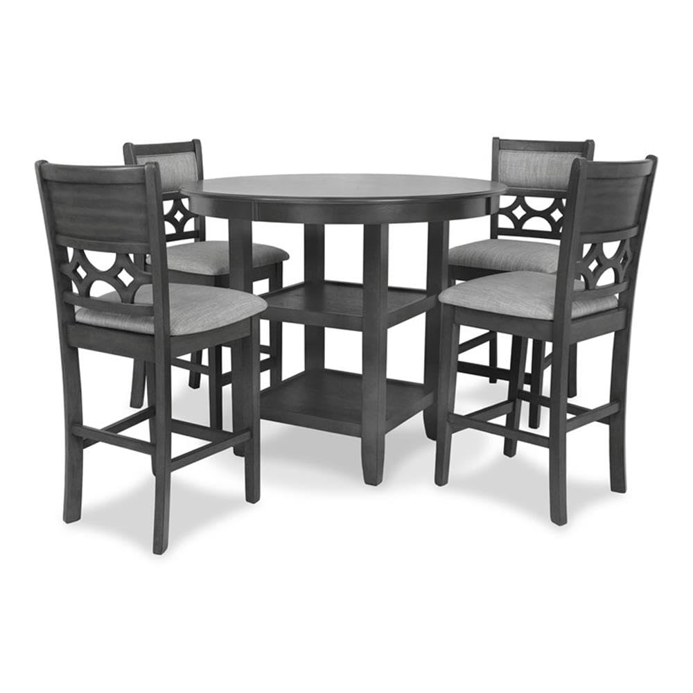 New Classic Furniture Mitchell Dining Room Table, Beige and Brown