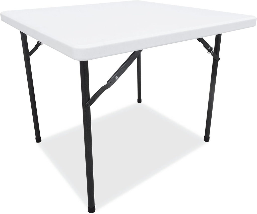 Alera Square Plastic Folding Table, 36w X 36d X 29.25h, White