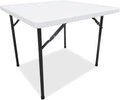 Alera Square Plastic Folding Table, 36w X 36d X 29.25h, White