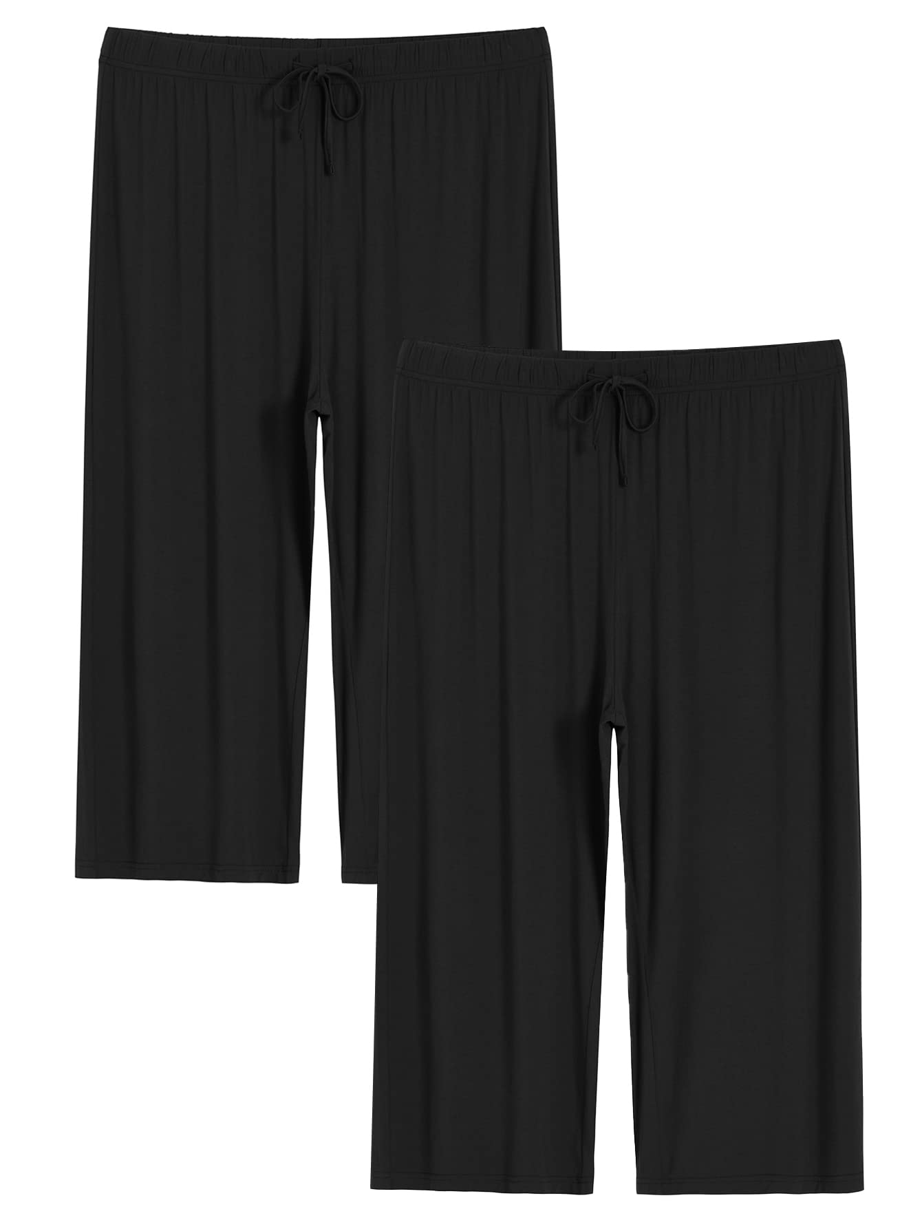 Latuza Women's Plus Size Capri Pajama Pants Wide Leg