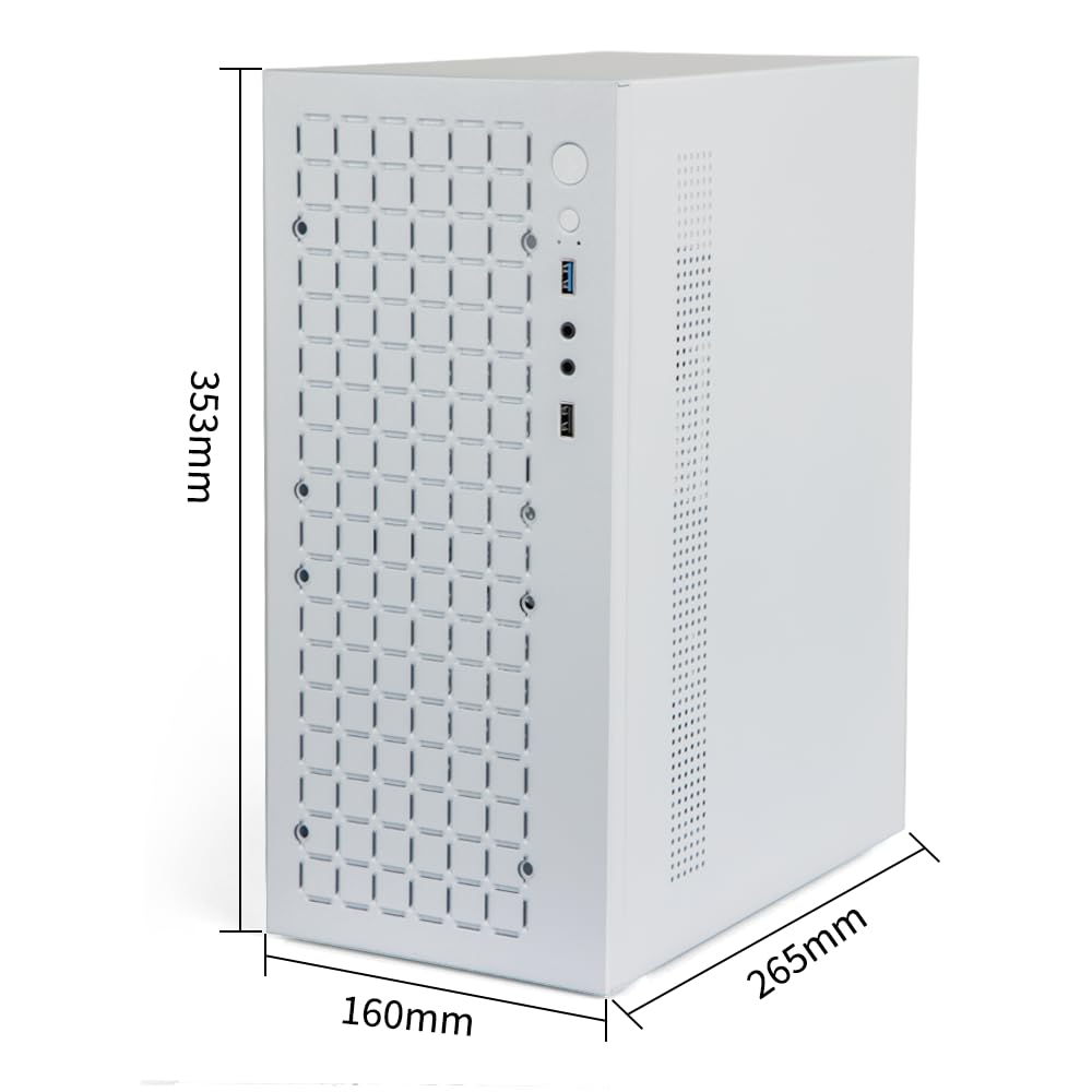 Micro ATX Case PC Case: MATX Case Mini PC ITX Desktop Computer Case Support Micro ATX MATX DTX ITX Mini PC with USB3.0, Support 3.5'' HDD (Black)