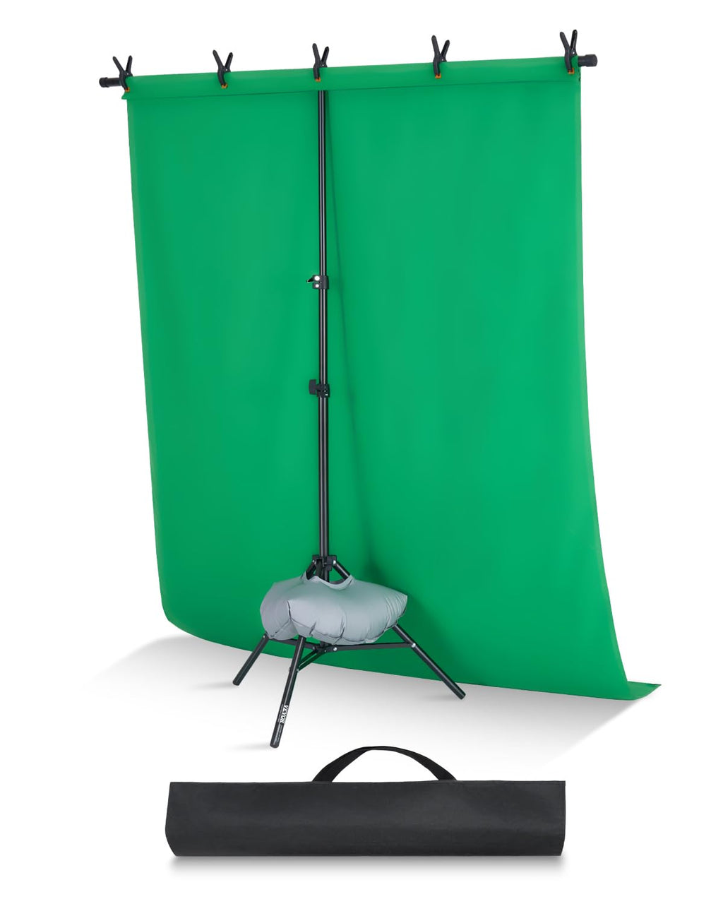 VEVOR Backdrop Stand, 5 x 6.5 ft Adjustable Photo Backdrop Stand Kit, Portable Background Backdrop Stand with 3 Crossbars, Heavy Duty Projector Screen Stand, for Wedding, Photo Video Studio & Party
