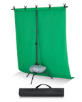 VEVOR Backdrop Stand, 5 x 6.5 ft Adjustable Photo Backdrop Stand Kit, Portable Background Backdrop Stand with 3 Crossbars, Heavy Duty Projector Screen Stand, for Wedding, Photo Video Studio & Party