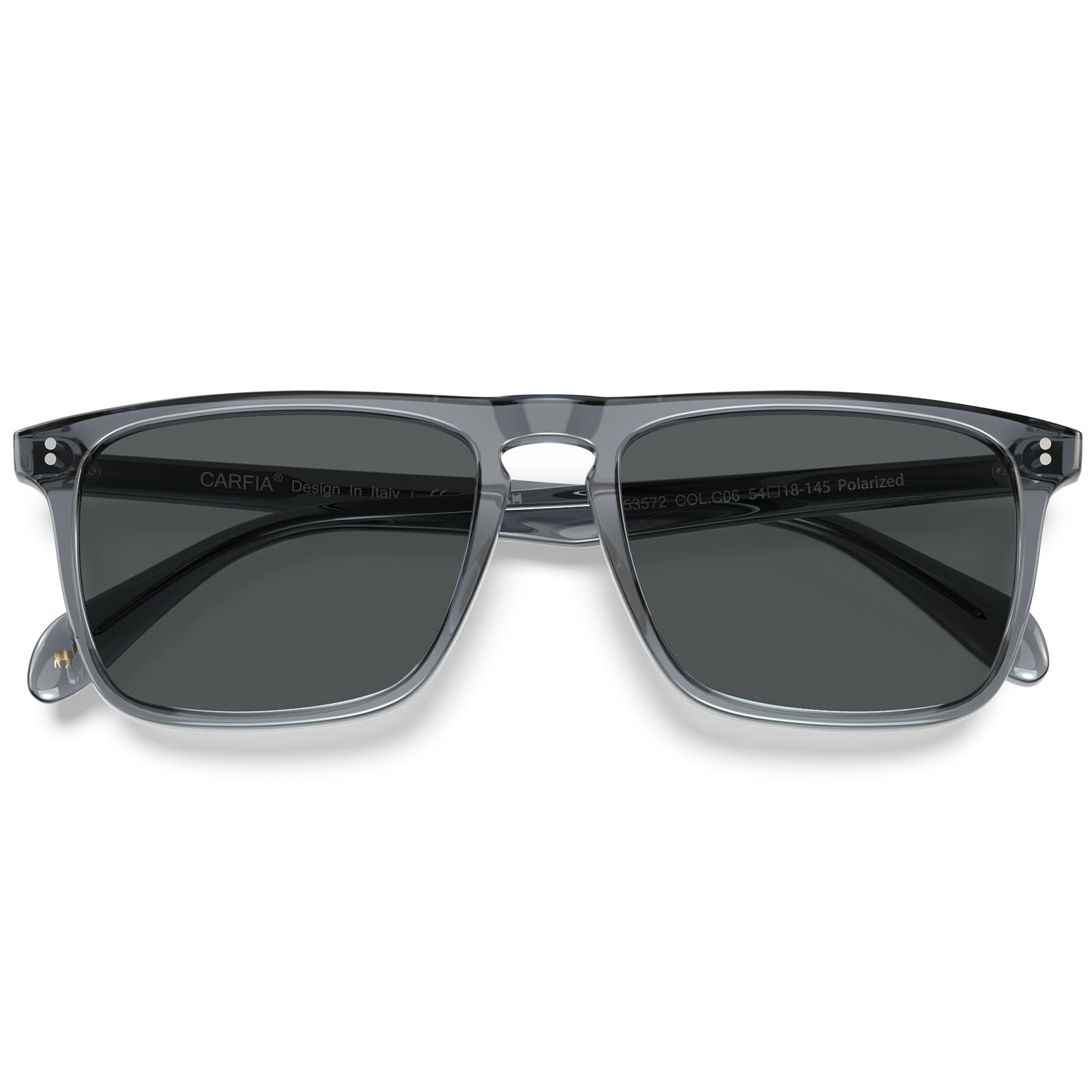 CARFIA Retro Polarized Sunglasses for Men UV Protection Hand-crafted Acetate Frame Fashion Cool Sun Glasses CA53572