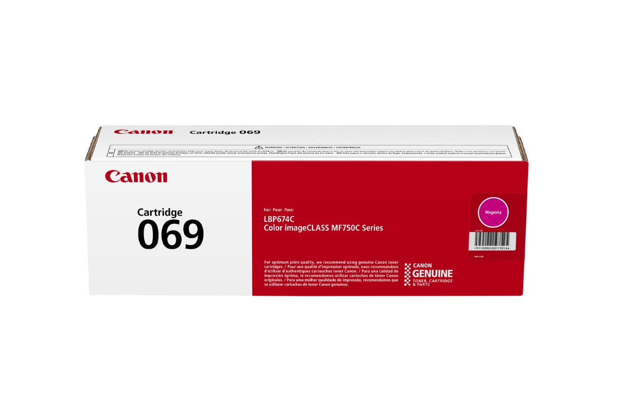 Canon Genuine 069 Black Toner Cartridge Compatible with MF753Cdw,MF751Cdw,LBP674Cdw,(Pack of 2)