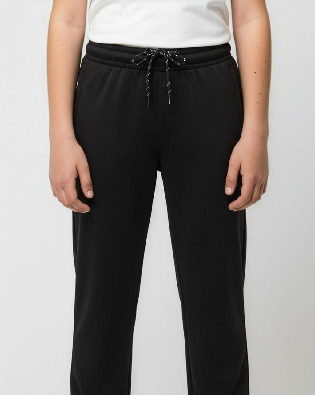 Real Essentials 3 Pack: Boys' Mesh Open Bottom Active Sweatpants with Pockets & Drawstring