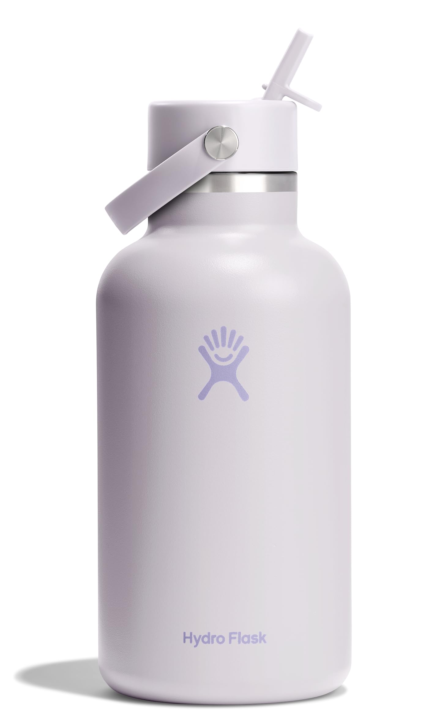 Hydro Flask Water Bottle - Insulated Stainless Steel - Wide Straw Lid, Non Spill, Leakproof in 24 Oz Forest Green Arc