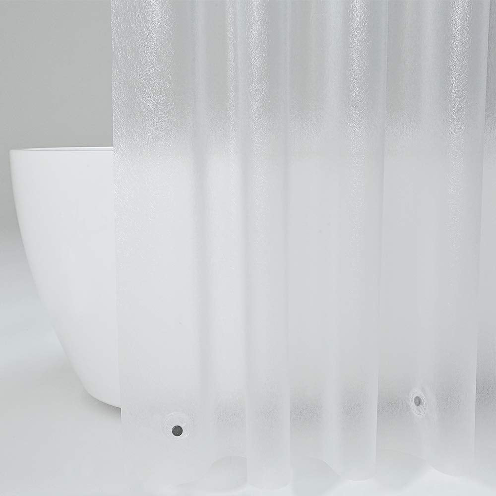AooHome Eva Small 36x72 Inches Shower Liner, See Through Clear 8 Gauge Bathroom Curtain with Hooks, Bottom Magnets, Water Repellent, Heavy Duty, Rust Proof Grommets
