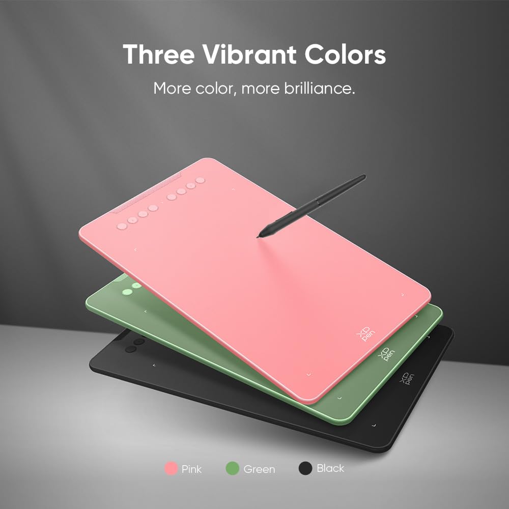 XPPen Updated Deco 01 V3 Drawing Tablet, 16384 Pressure Sensitivity, 8 Custom Shortcuts, 220 Report Rate for OSU Drawing Pad, Remote Teaching & Animation, Compatible with Android, Windows, macOS